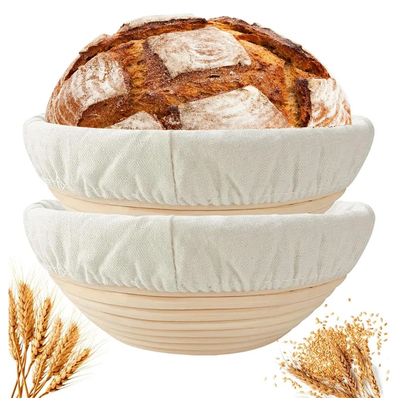 4 Pieces Bread Basket Liner Cloth, 2 Packs 10 iInch