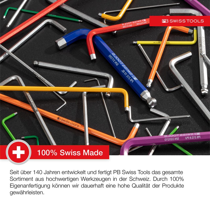 PB Swiss Tools 212H-10CN Swiss Tools Hex Key Set with