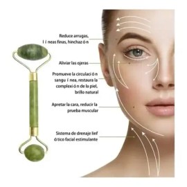 Rodillo De Jade Masaje Facial Reafirmante Antiedad Rostro                                                                                             