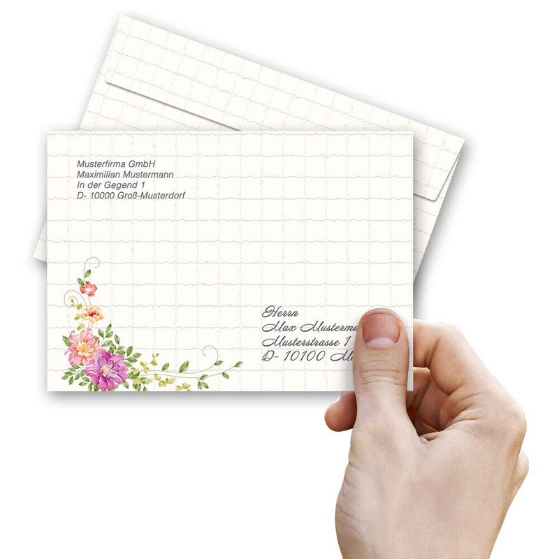 Envelopes Flowers & Blossoms Pack of 25 Envelopes DIN C6