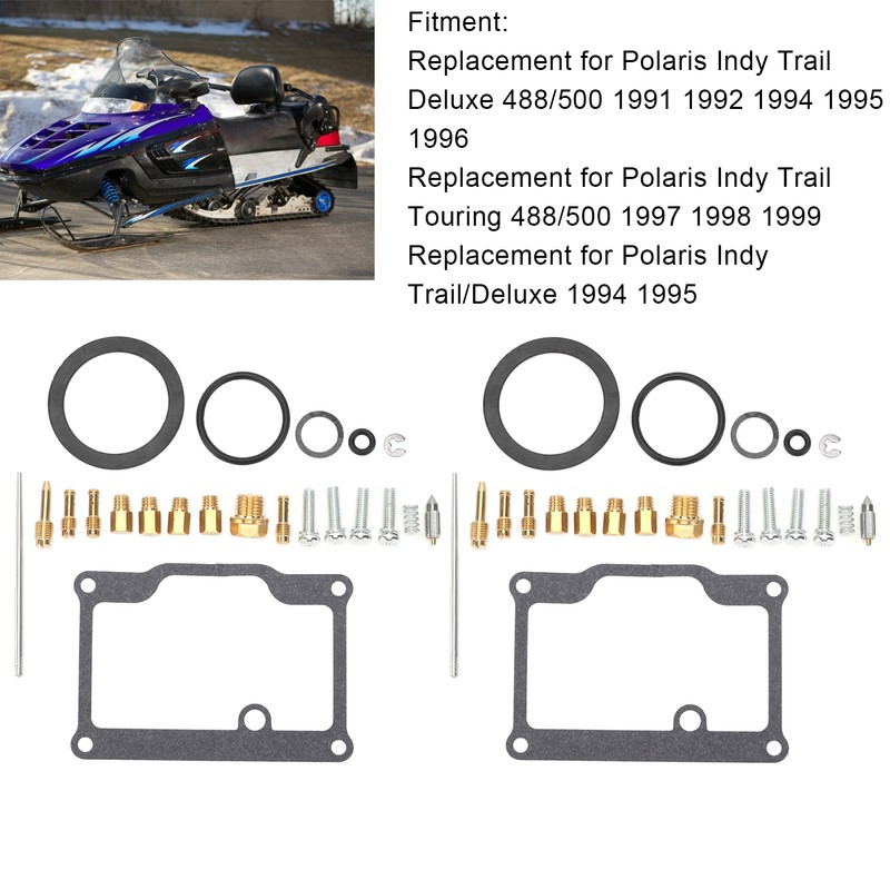 Motorcycle Carburetor Repair Kits Maintenance Replacement for Polaris Indy Trail