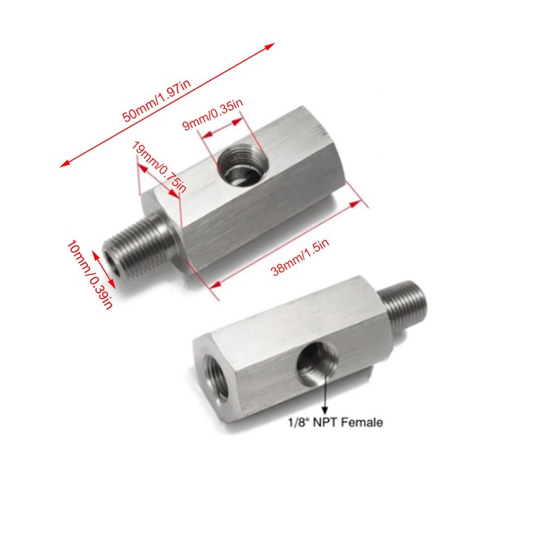 Suuonee Turbo Pressure Adapter Turbo Adapter Oil Pressure Sensor Tee