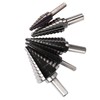 5Pcs Step Drill Bit Set Alloy Steel High Accuracy Multifunctional