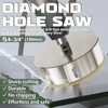 CSOOM 4-3/4"(120mm）Diamond Hole Saw with Center Drill Bit, One-Touch Positioning,