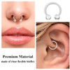 KSJEHW Clear Piercing Retainer, Invisible Bioflex Plastic Clear Piercing Set,