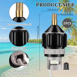 pclapora Pack of 2 Sup Pump Adapter, Sup Adapter for Compressor, Valve Adapter Pump Accessories, for Kayak Dingy Boats Paddle Board Inflatable Boat SUP Board Stand Up Paddle Board
