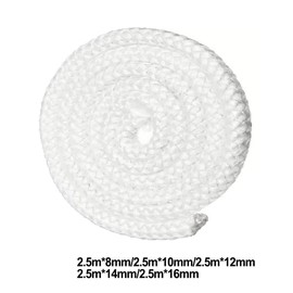 SPORTARC 2.5 M Rope Diameter 8/10/12/14/16mm Glass Fibre Cord Door Seal Oven, Stove Fire Rope Heat Resistant Thermal Seal, Soft Stove Door Rope