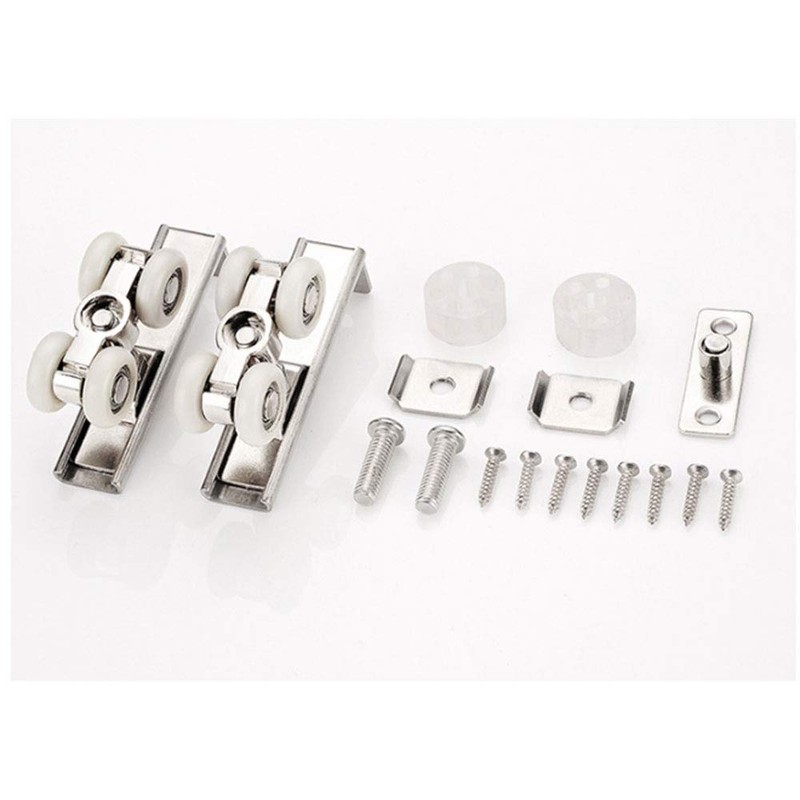 2 Pcs Shower Door Rollers, Zinc Alloy Runners Wheels Pulleys