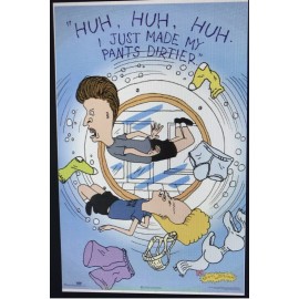 RARE!! 1993 Beavis and Butthead Washer Machine Vintage OSP Poster 23x35” SEALED
