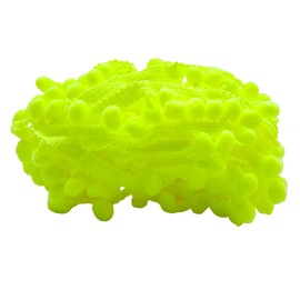 Moldura de pompones de 6 yardas y 12 mm para accesorios de costura, decoración de manualidades (verde neón, 12 mm 181207)