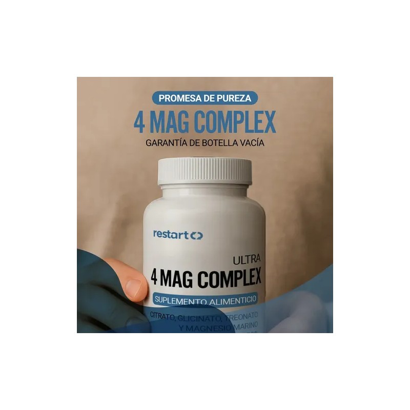 Restart Ultra Magnesio Complex Complejo Citrato Polvo Glicinato Treonato Marino