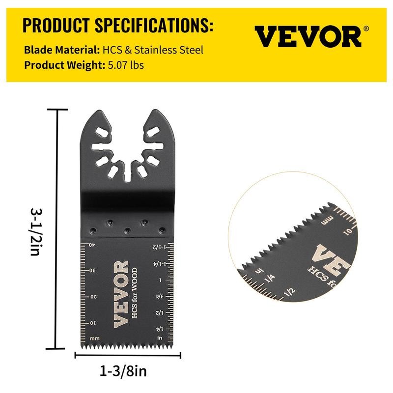 VEVOR 100PCS Oscillating Saw Blades, Quick Release Multitool Blades Kit,