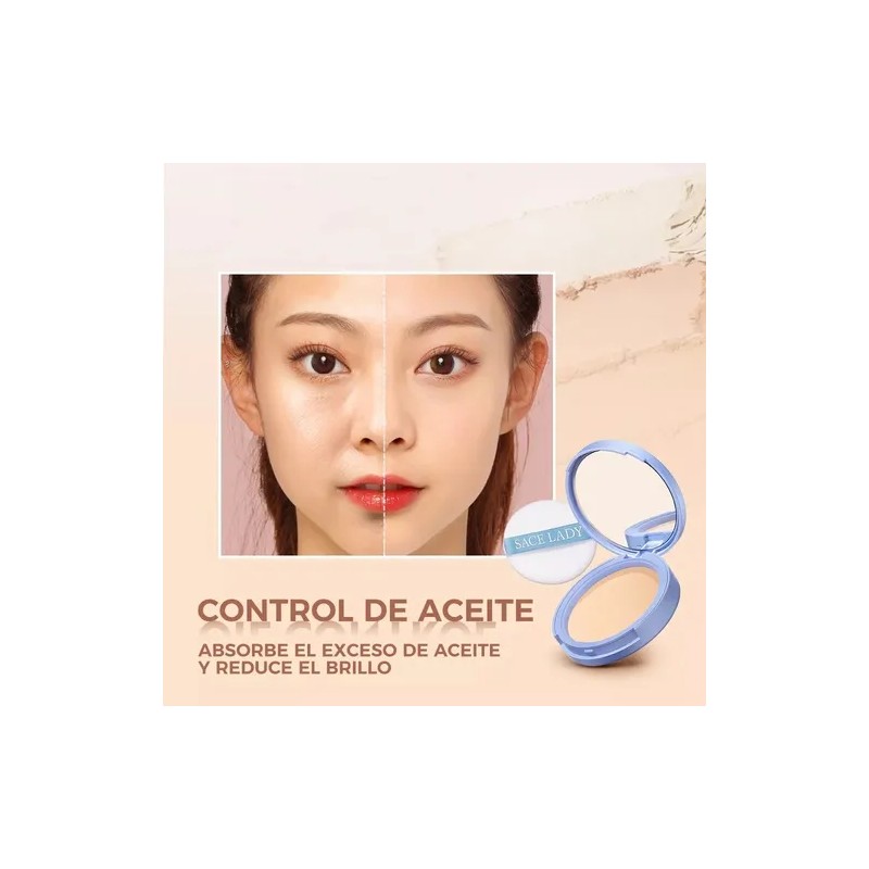 Sace Lady Maquillaje Polvo Compacto Fijador Matte+corrector