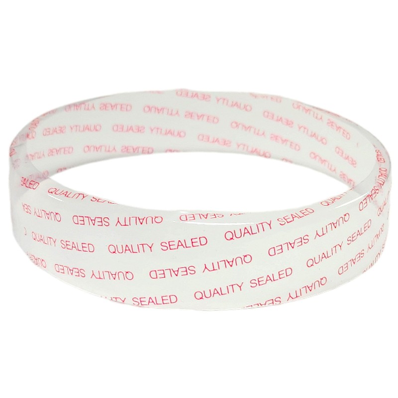 PACTOGO Clear w/Red Safety Print Heat Shrink Bands - Fits