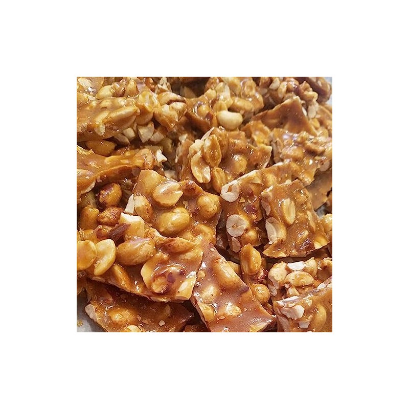 Peanut Brittle 200g Bag, Pouch Traditional Retro Nut Cluster