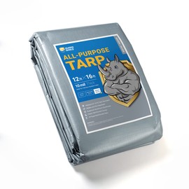 GUARD SHIELD Heavy Duty Tarp 12x16 Feet Silver Multi Purpose Thick Waterproof Poly Tarp Cover 10mil