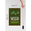 Femer Holzschild Spruch 20x30cm Weed ist Cheaper than Therapy