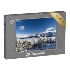 puzzleYOU: Puzzle 48 Pieces "Winter Landscape in the Tyrolean Alps in the Stubaier Glacier"