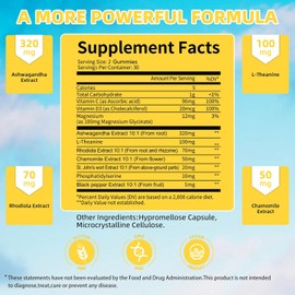 Cortisol Support Gummies for Women – With Magnesium, Ashwagandha & L-Theanine – Stress Relief, Sleep & Cortisol Balance – 60 Vegetarian Gummies