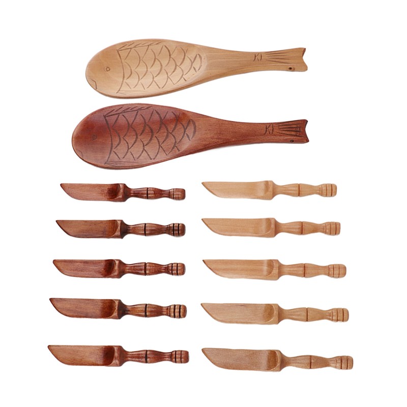 Butter Knife Set Eco Friendly Multifunctional with 2 Spoons 10