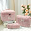 Quilted Makeup Bag, Large Capacity Travel Cosmetic Bag for Women