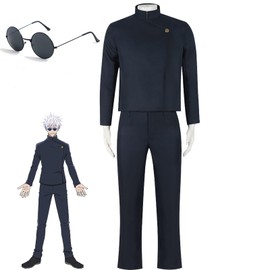 CR ROLECOS Gojo Satoru Cosplay Costume High School Uniform for Men Cosplay Outfit XXL