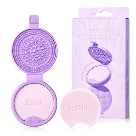Jessup Alfombrilla Limpiadora de Brochas de Maquillaje de Silicona con 2 Jabones Sólidos