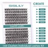 Individual Lashes SISILILY Cluster Lashes 144 Lash Clusters DIY Lash