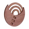 Wooden Disc Calendar Dark Brown Rotatable Disc Natural Wood Vintage