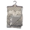 Baby Velour Bubble Wrap Blanket with Satin Trim (Grey)