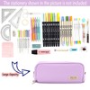 OIOYLEY 3 Compartments Large Capacity Pencil Case for School &