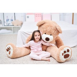 IKASA Giant Teddy Bear Plush Toy Stuffed Animals (Brown, 63 inches)