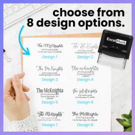 ExcelMark Custom Return Address Stamp – Self Inking Rubber Stamp – 3 Sizes to Choose from (Design 7)