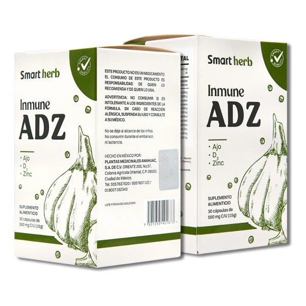 Inmune ADZ, Pack 2 Piezas (30 Cpsulas cu), Suplemento Alimenticio