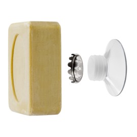 SAVONT Jumbo Protector Soap Holder - Strong Magnetic Soap Holder, Magnet Protected, Holds up to Soap 220 g, Rustproof, 50 mm Suction Cup, Soap Plates with Rounded Teeth, Made in Germany