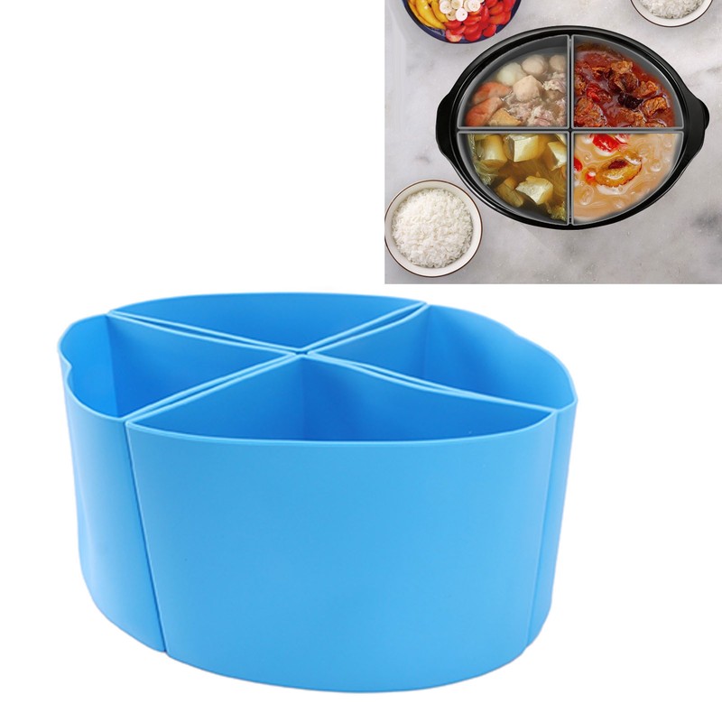 Slow Cooker Divider Liner 4 in 1 Silicone Reusable Leakproof