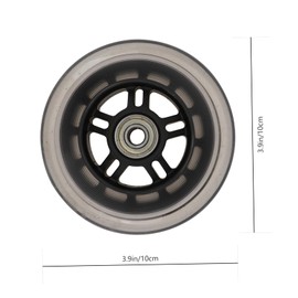 1 Pair 100mm Silent Scooter Wheels Replacement Parts for Luggage, Suitcase, and Swing Car