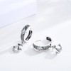 Anchor Hoop Earrings Sterling Silver Hoop Earrings Sailor Anchor Huggie