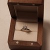 Wooden Ring Box Retro Elegant Square Engagement Ring Box with