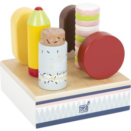 small foot Ice cream on a stick fresh made of FSC 100% certified wood, accessories for the children's kitchen, from 2 years, 12417
