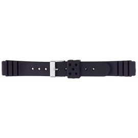 BAMBI CASUAL Watch Band Urethane Buckle 0.6 inch (14 mm) Black BGB420AL