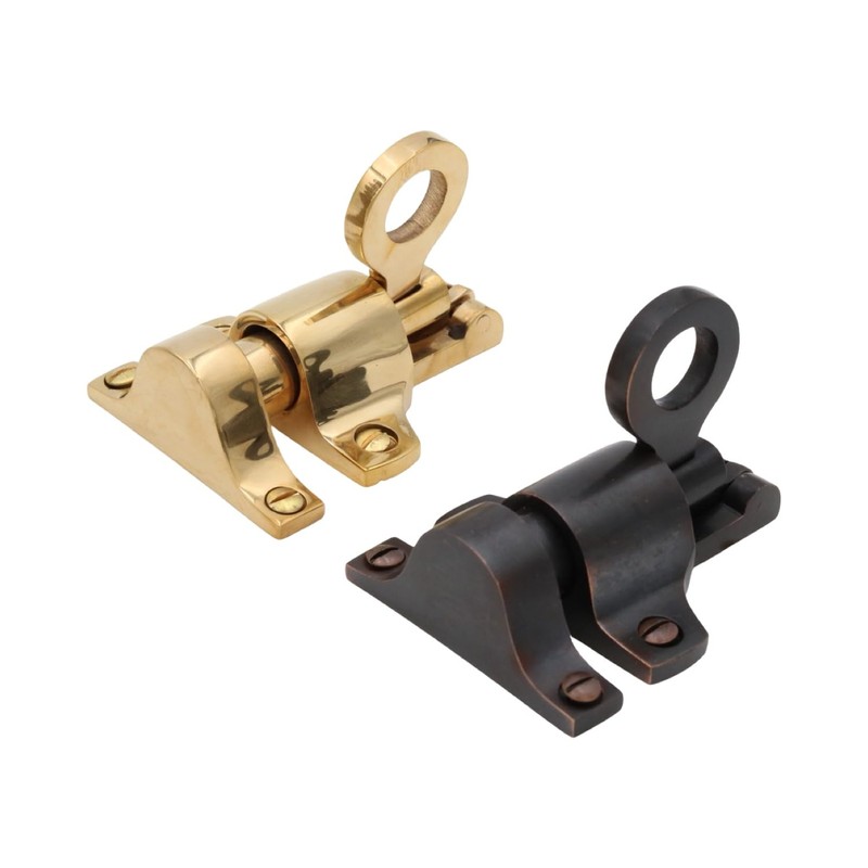 Transom Window Springing Bronze Casement Latch with Round Handle Pull
