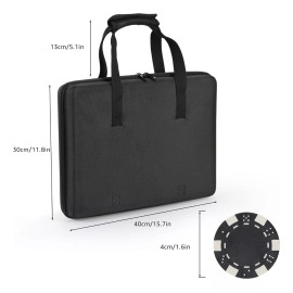 LUOBAO Set Poker 500 Fichas Holdem Blackjack Estuche Tela Rígida