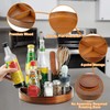 11" Lazy Susan Turntable Organizer, Wooden Lazy Susan for Cabinet,