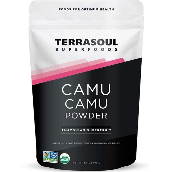 Terrasoul Superfoods Organic Camu Camu Powder, 7 Oz (2 Pack) - Raw | Vitamin C | Immune Support