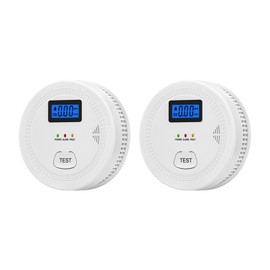 Smoke and Carbon Monoxide Detector Dual High Stability Sensors Smart Smoke Detector Sound Light Alarm Ant-RFI Automatic Reset Low Battery Warning Smoke Alarm Detector