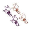 100Pcs Bunny Binder Clips Hollow Out Strong Clamping Sturdy Metal