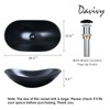 Davivy 24.5'' X 13.8'' Large Matte Black Oval Vessel Sink