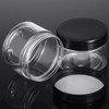 12 Pack Plastic Container Jars with Lids Round Clear Travel