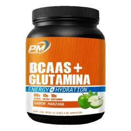 BCAAs  Glutamina PROMEX en Polvo para Recuperación, Sabor Manzana, 1 kg                                                                               